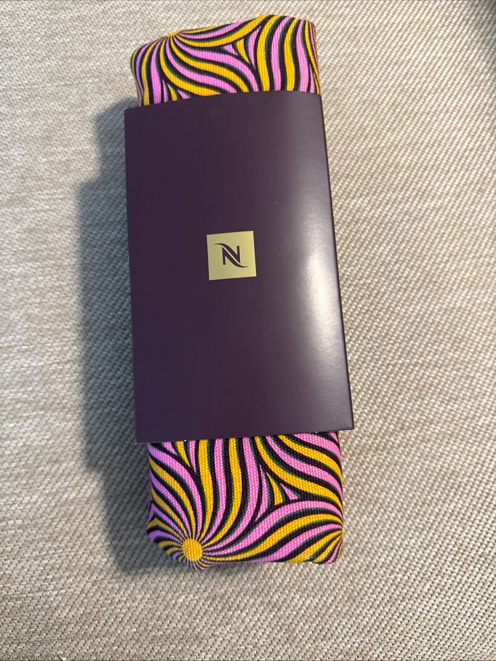 Nespresso Pink Yellow Swirl 100% Cotton Tote